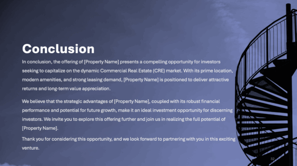 Commercial Real Estate Offering Memorandum Template